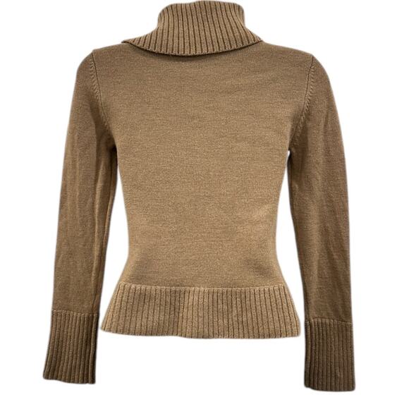 90s Kenneth Cole Wool Tortoise Patchwork Turtleneck Sweater - Picture 6 of 7